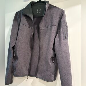 * Arc’teryx covert full zip cardigan men’s black heather dark grey size XS